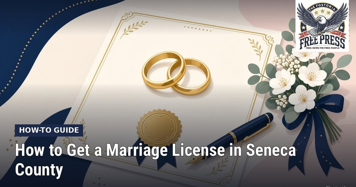 Fostoria News How to get a marriage license in Seneca County image.